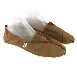 Bucco Womens Espadrille Flats Faux Suede Slip On Brown Size 10